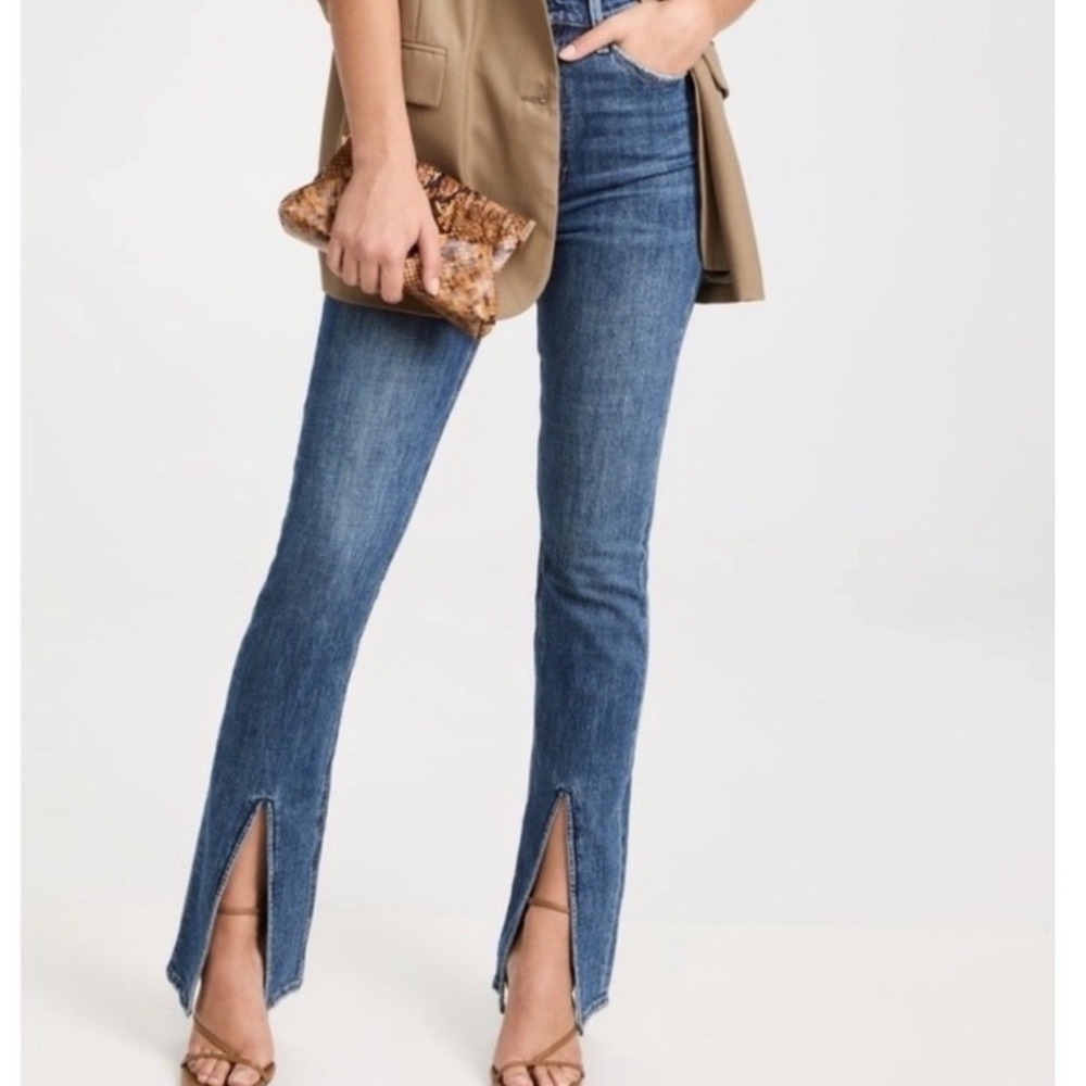 Pistola Wilow Front Split Hem Jeans Womens 29 Edgy Chic Trendy